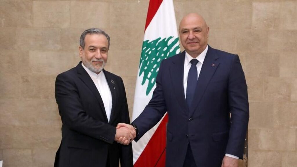 رئیس جمهور لبنان و وزیر خارجه ایران با یکدیگر گفتگو کردند