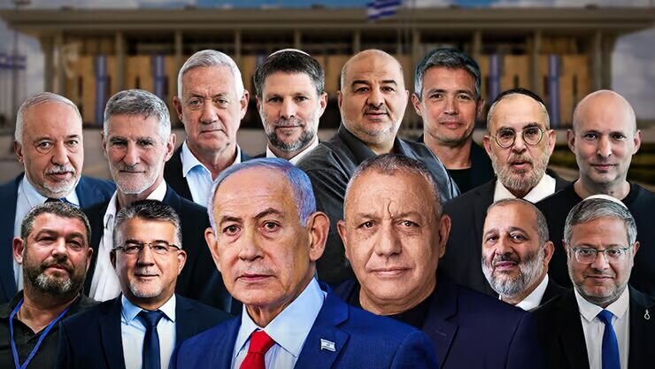 موقعیت نتانیاهو در نظرسنجی‌های انتخاباتی میا رقبا
