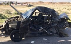 تصادف مرگبار ال۹۰ و سمند در بزرگراه رستگاری؛ ۲ نفر جان باختند