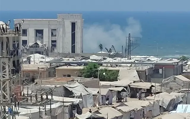 حمله پهپادی رژیم صهیونیستی به آوارگان المواصی در خان یونس