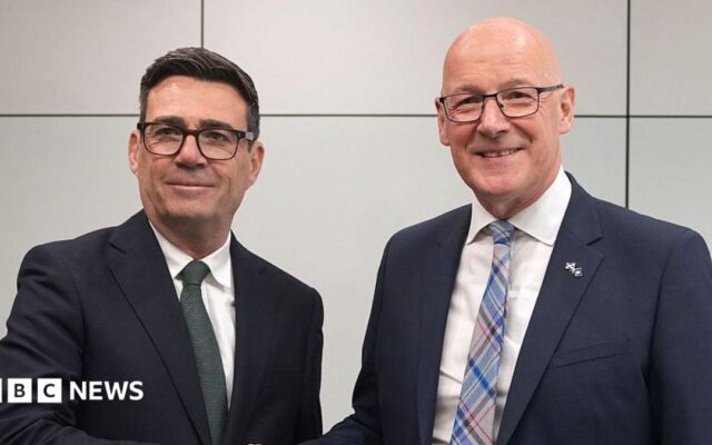Burnham invites Swinney to work together on 'deeper Scottish devolution'
