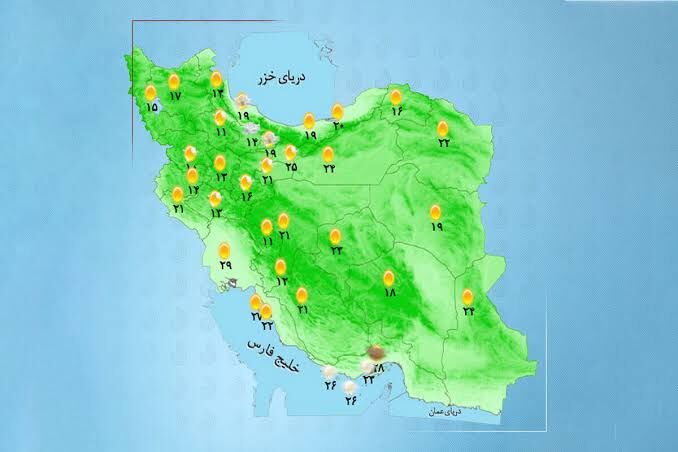 امروز شنبه 25 مهر کدام استان‌ها بارانی می‌شوند + جدول پیش‌بینی هواشناسی برای 18 استان