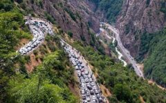 جاده چالوس یکطرفه شد؛ ترافیک سنگین راه‌ها