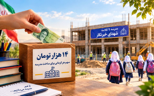 ۱۴ هزار تومان؛ سهم هر کرمانی برای ساخت مدرسه