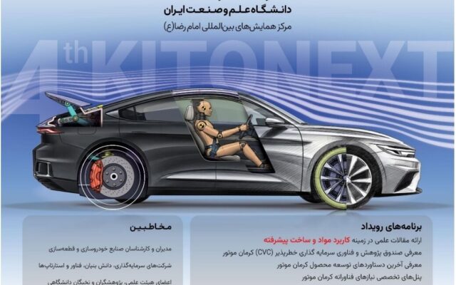 برگزاری کنفرانس بین‌المللی مواد پیشرفته در صنایع و چهارمین KitoNext کرمان موتور