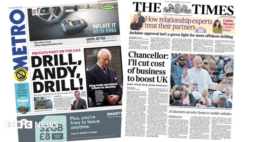 The Papers: 'Drill, Andy Drill!' and a Budget for 'bloody-minded entrepreneurs'