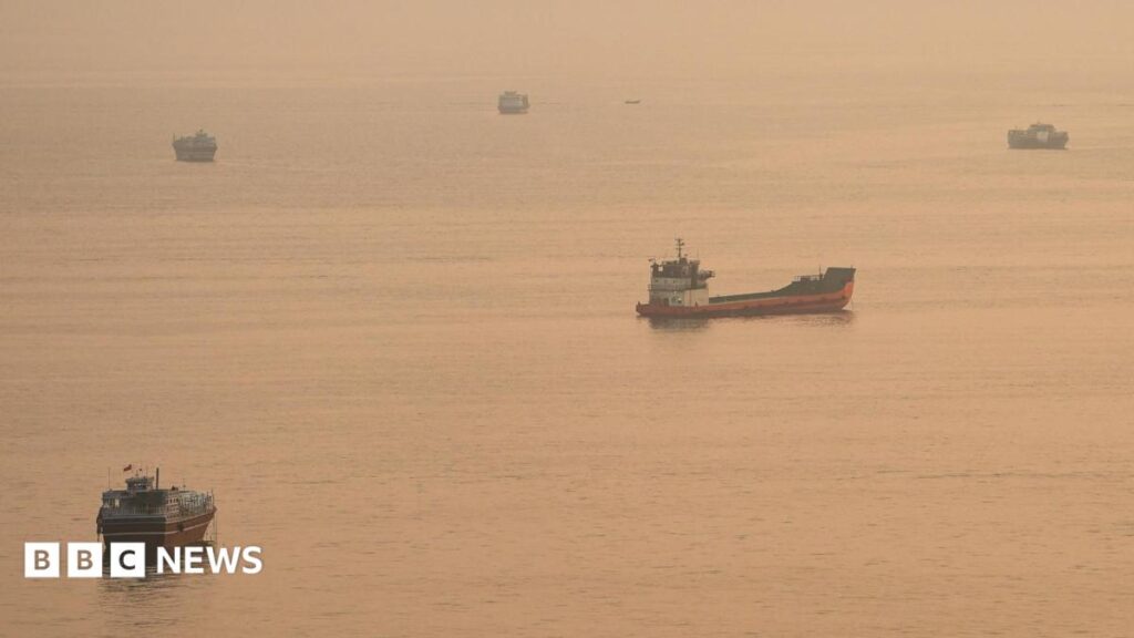 Container ship hit by projectile sinks in Strait of Hormuz, Singapore says
