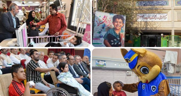 اجرای ویژه برنامه لبخند فرشتهها در بیمارستان امام حسین (ع)