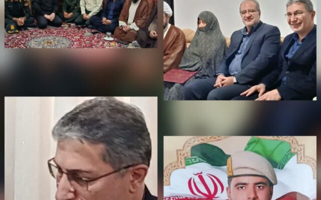 فرماندار صومعه سرا با خانواده های شهیدان میرنوری یزدانپرست و امیرحسام جوینده دیدار کرد