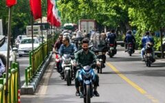 راه‌اندازی آزمایشی خط ویژه موتورسیکلت در تهران