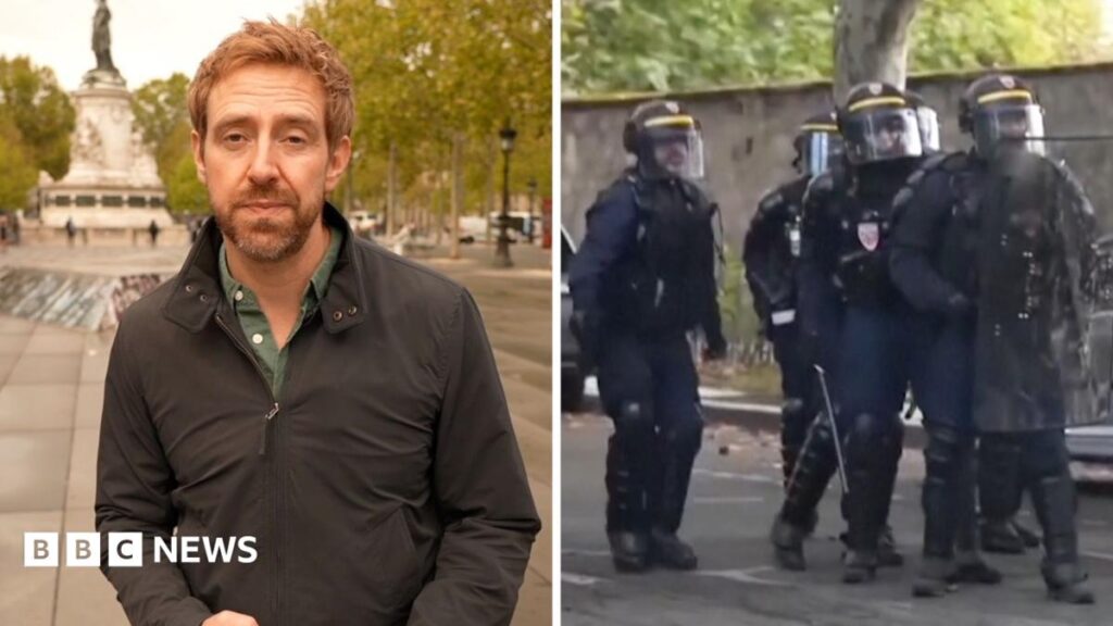 Watch: Stop firing stun grenades at student protests, French police told
