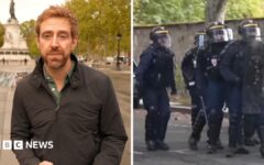 Watch: Stop firing stun grenades at student protests, French police told