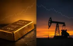 کاهش قیمت نفت همزمان با افزایش بهای جهانی طلا