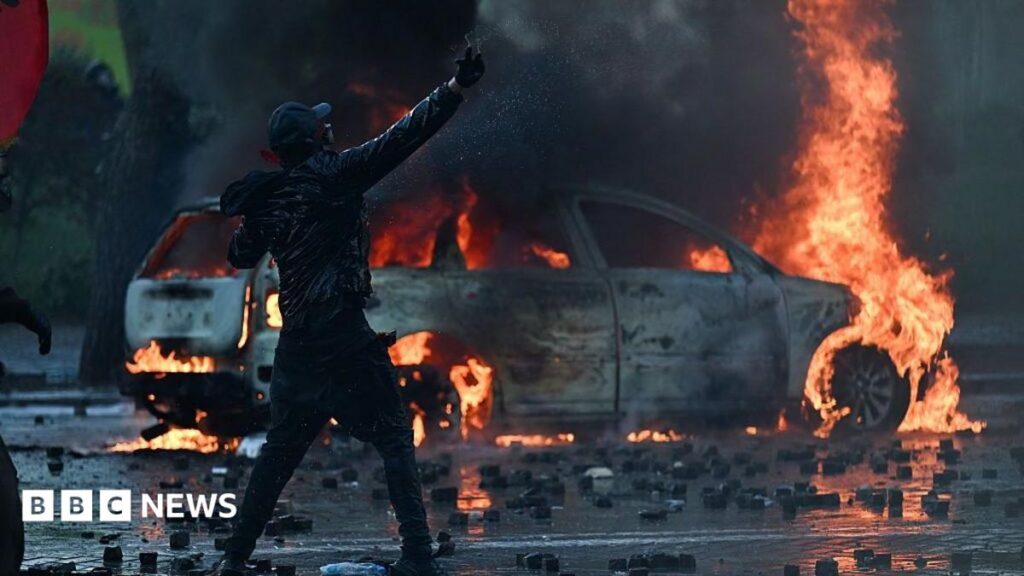 Anti-government protesters battle with police in Albania
