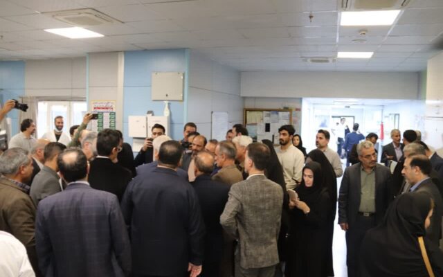 بازدید اعضای کمیسیون بهداشت مجلس و مسئولان ملی از دانشکده علوم پزشکی، بیمارستان مهر و مرکز بهداشت ملایر