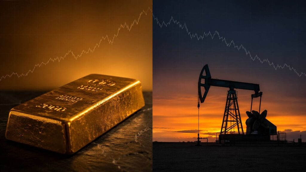 قیمت نفت دوباره صعودی شد؛ طلا برای چهارمین روز متوالی ریخت