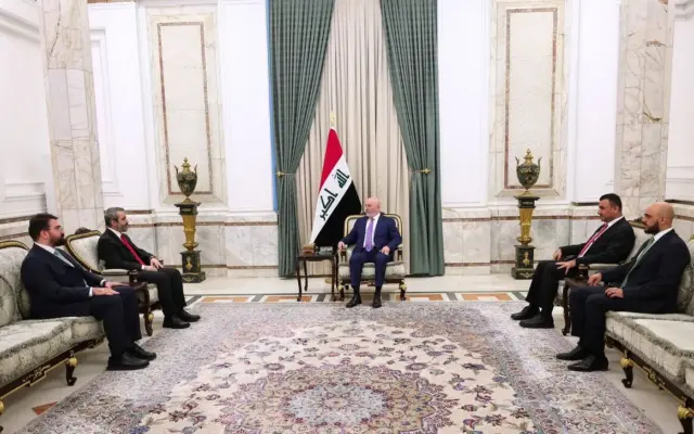 دیدار وزیر امور خارجه سوریه با رئیس جمهور عراق