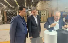 بازدید استاندار اصفهان از کارخانه «میرنخ سپاهان» در شهرک صنعتی جی
