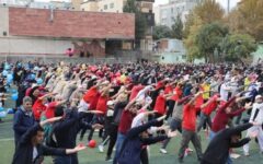 همایش بزرگ ورزش صبحگاهی غرب کشور در همدان برگزار شد
