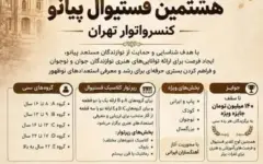 فستیوال پیانو کنسرواتوار تهران برگزار می‌شود