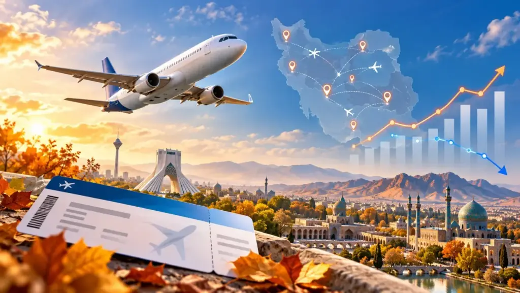 ​قیمت بلیط هواپیما در مهر ۱۴۰۵؛ بررسی روند نرخ‌ها در مسیرهای پرتردد