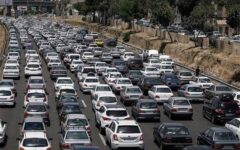 ترافیک سنگین در برخی مقاطع آزادراه تهران ـ شمال